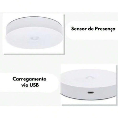 Luminária LED com Sensor de Movimento e Modo Duplo