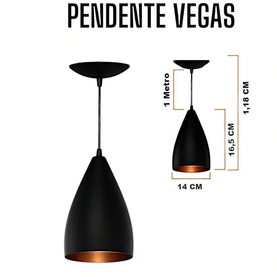 Kit 3 Pendente Teto Vegas