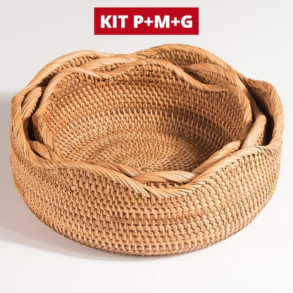 Cesta de Vime em Rattan DecoVibe