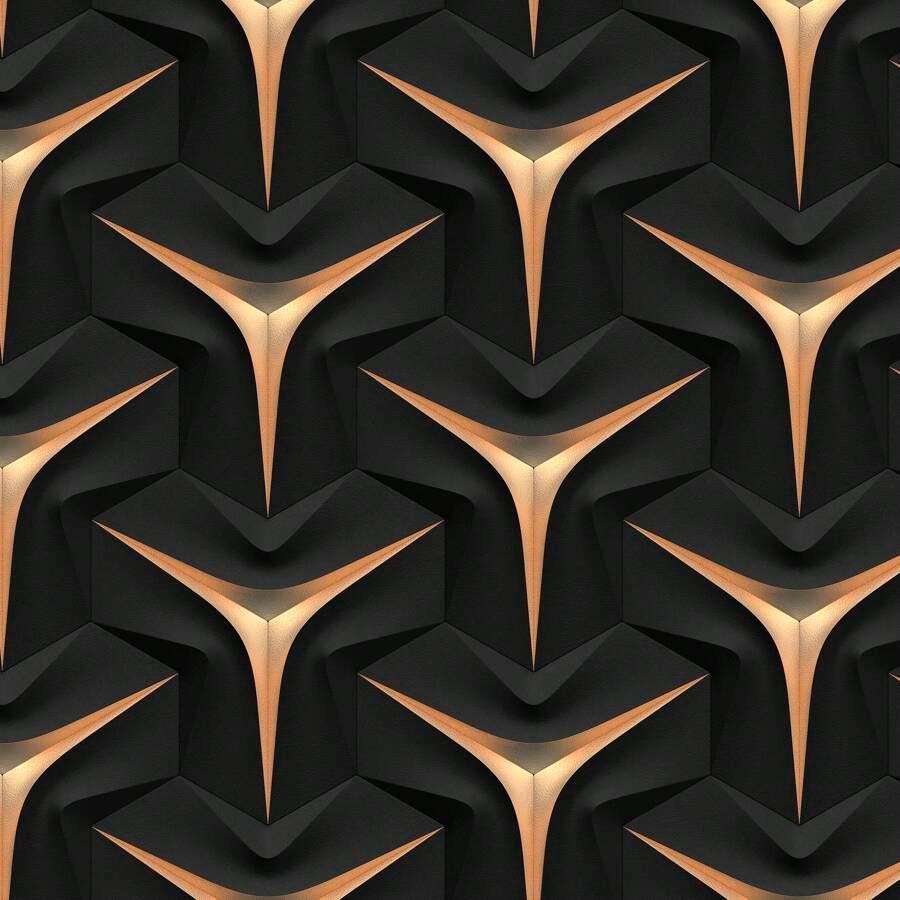 Papel de Parede Preto e Bronze Decovibe